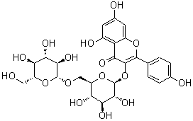 structure of CAS# 22149-35-5, 山柰酚 3-龙胆双糖苷