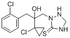 2-(2-(1-Chlorocyclopropyl)-3-(2-chlorophenyl)-2-hydroxypropyl)-1,2,4-triazolidine-3-thione molecular structure (CAS 222408-90-4)