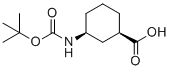 structure of CAS# 222530-33-8, (1R,3S)-3-(tert-Butoxycarbonylamino)cyclohexanecarboxylic Acid