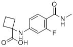 CAS # 2227589-22-0, 1-((3-Fluoro-4-(methylcarbamoyl)phenyl)amino)cyclobutanecarboxylic acid