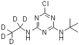 6-Chloro-N-(1,1-dimethylethyl)-N'-(ethyl-d<sub>5</sub>)-1,3,5-triazine-2,4-diamine molecular structure (CAS 222986-60-9)