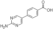 structure of CAS# 222987-21-5, 4-(2-Aminopyrimidin-5-yl)benzoic acid
