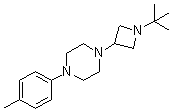 1-[1-(叔丁基)-3-氮杂环丁基]-4-(4-甲基苯基)哌嗪分子结构 (CAS 223381-88-2)