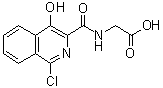 structure of CAS# 223387-75-5, [[(1-Chloro-4-hydroxyisoquinolin-3-yl)carbonyl]amino]acetic acid