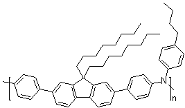 CAS # 223569-31-1, Poly[(9,9-dioctylfluorenyl-2,7-diyl)-co-(4,4'-(N-(p-butylphenyl))diphenylamine)], Poly[[(4-butylphenyl)imino]-1,4-phenylene(9,9-dioctyl-9H-fluorene-2,7-diyl)-1,4-phenylene]
