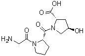 (4R)-Glycyl-L-prolyl-4-hydroxy-L-proline molecular structure (CAS 2239-67-0)