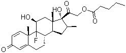 structure of CAS# 2240-28-0, Betamethasone 21-valerate