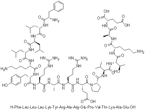 CAS 登录号：224043-34-9, L-苯丙氨酰-L-亮氨酰-L-亮氨酰-L-亮氨酰-L-赖氨酰-L-酪氨酰-L-精氨酰-L-丙氨酰-L-精氨酰-L-alpha-谷氨酰-L-脯氨酰-L-缬氨酰-L-苏氨酰-L-赖氨酰-L-丙氨酰-L-谷氨酸