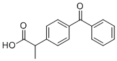 structure of CAS# 22410-97-5, 2-(4-Benzoylphenyl)propanoic acid