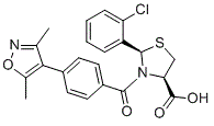 (2R,4R)-2-(2-氯苯基)-3-(4-(3,5-二甲基异恶唑-4-基)苯甲酰基)噻唑烷-4-羧酸分子结构 (CAS 2247372-59-2)