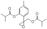 structure of CAS# 22518-06-5, 10-Isobutyryloxy-8,9-epoxythymol isobutyrate