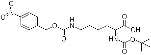 structure of CAS# 22601-53-2, N-[(1,1-Dimethylethoxy)carbonyl]-N'-[[(4-nitrophenyl)methoxy]carbonyl]-L-lysine