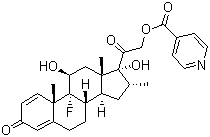 structure of CAS# 2265-64-7, Dexamethasone isonicotinate
