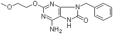 structure of CAS# 226907-52-4, 6-Amino-7,9-dihydro-2-(2-methoxyethoxy)-9-(phenylmethyl)-8H-purin-8-one