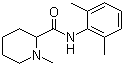 CAS 登录号：22801-44-1, 甲哌卡因, 甲哌卡因碱基, N-(2,6-二甲苯基)-1-甲基-2-哌啶甲酰胺