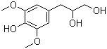 structure of CAS# 22805-15-8, 3-(4-Hydroxy-3,5-dimethoxyphenyl)-1,2-propanediol