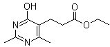 CAS # 22814-29-5, 4-Hydroxy-2,6-dimethyl-5-pyrimidinepropionic acid ethyl ester