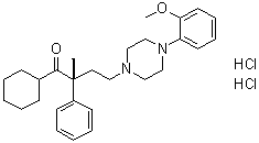 CAS # 228418-85-7, (2R)-1-Cyclohexyl-4-[4-(2-methoxyphenyl)-1-piperazinyl]-2-methyl-2-phenyl-1-butanone dihydrochloride, (R)-(-)-LY426965