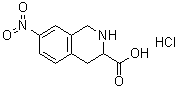 CAS # 228728-07-2, 1,2,3,4-Tetrahydro-7-nitro-3-isoquinolinecarboxylic acid monohydrochloride