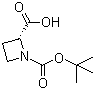 structure of CAS# 228857-58-7, (R)-N-Boc-azetidine-2-carboxylic acid