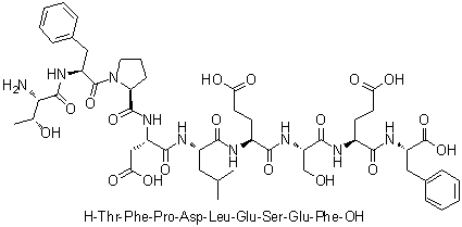 CAS # 229978-31-8, L-Threonyl-L-phenylalanyl-L-prolyl-L-alpha-aspartyl-L-leucyl-L-alpha-glutamyl-L-seryl-L-alpha-glutamyl-L-phenylalanine