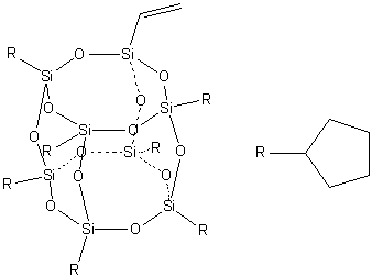 CAS # 230316-02-6, 1,3,5,7,9,11,13-Heptacyclopentyl-15-ethenyl-octasilsesquioxane