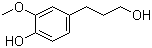 structure of CAS# 2305-13-7, 3-(4-Hydroxy-3-methoxyphenyl)-1-propanol
