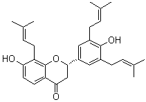structure of CAS# 23057-55-8, (-)-Sophoranone