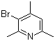 3-溴-2,4,6-三甲基吡啶分子结构 (CAS 23079-73-4)