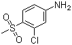 structure of CAS# 23153-12-0, 3-Chloro-4-methylsulfonylaniline