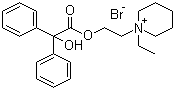 CAS 登录号：23182-46-9, 溴乙哌沙酯, 1-(2-二苯乙醇酰氧基乙基)-1-乙基哌啶溴化物