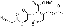 structure of CAS# 23239-41-0, Cefacetrile sodium