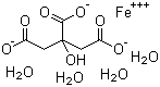 柠檬酸铁四水合物分子结构 (CAS 2338-05-8)