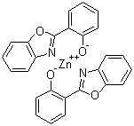 structure of CAS# 23467-27-8, Bis[2-(2-benzoxazolyl)phenolato]zinc (II)