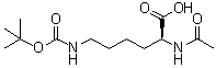 structure of CAS# 23500-04-1, N2-Acetyl-N6-[(1,1-dimethylethoxy)carbonyl]-L-lysine