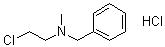 N-苄基-2-氯-N-甲基乙胺盐酸盐分子结构 (CAS 23510-18-1)