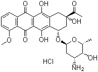 structure of CAS# 23541-50-6, Daunorubicin hydrochloride