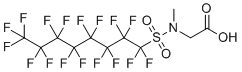 structure of CAS# 2355-31-9, 2-(N-Methylperfluorooctanesulfonamido)acetic acid