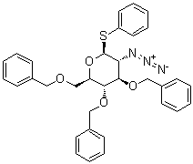 CAS 登录号：236115-65-4, 苯基 2-叠氮基-2-脱氧-3,4,6-三-O-(苯基甲基)-1-硫代-beta-D-吡喃葡萄糖苷