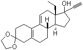 CAS # 23637-79-8, 17-Ethinyl-17-hydroxy-18-methylestra-5(10),9(11)-dien-3-one-3-ethylene ketal