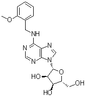 N6-(2-甲氧基苄基)腺苷分子结构 (CAS 23660-98-2)
