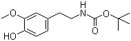 CAS # 23699-77-6, N-tert-Butoxycarbonyl-3-O-methyldopamine, [2-(4-Hydroxy-3-methoxyphenyl)ethyl]carbamic acid tert-butyl ester