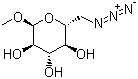 甲基-6-叠氮-6-脱氧-alpha-D-吡喃葡萄糖苷分子结构 (CAS 23701-87-3)