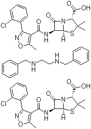 苄星邻氯青霉素分子结构 (CAS 23736-58-5)