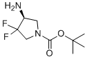structure of CAS# 2381400-91-3, 2-Methyl-2-propanyl (4S)-4-amino-3,3-difluoro-1-pyrrolidinecarboxylate