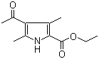 4-乙酰基-3,5-二甲基-1H-吡咯-2-甲酸乙酯分子结构 (CAS 2386-26-7)