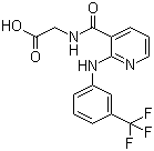 N-[[2-[[3-(三氟甲基)苯基]氨基]-3-吡啶基]羰基]甘氨酸分子结构 (CAS 23869-84-3)