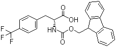 structure of CAS# 238742-88-6, Fmoc-4-(Trifluoromethyl)-D-phenylalanine