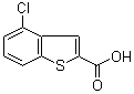 structure of CAS# 23967-57-9, 4-氯苯并[b]噻吩-2-羧酸