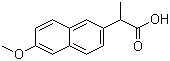 2-(6-甲氧基-2-萘基)丙酸分子结构 (CAS 23981-80-8)